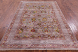 Peshawar Hand Knotted Wool Rug - 5' 8" X 8' 0" - Golden Nile