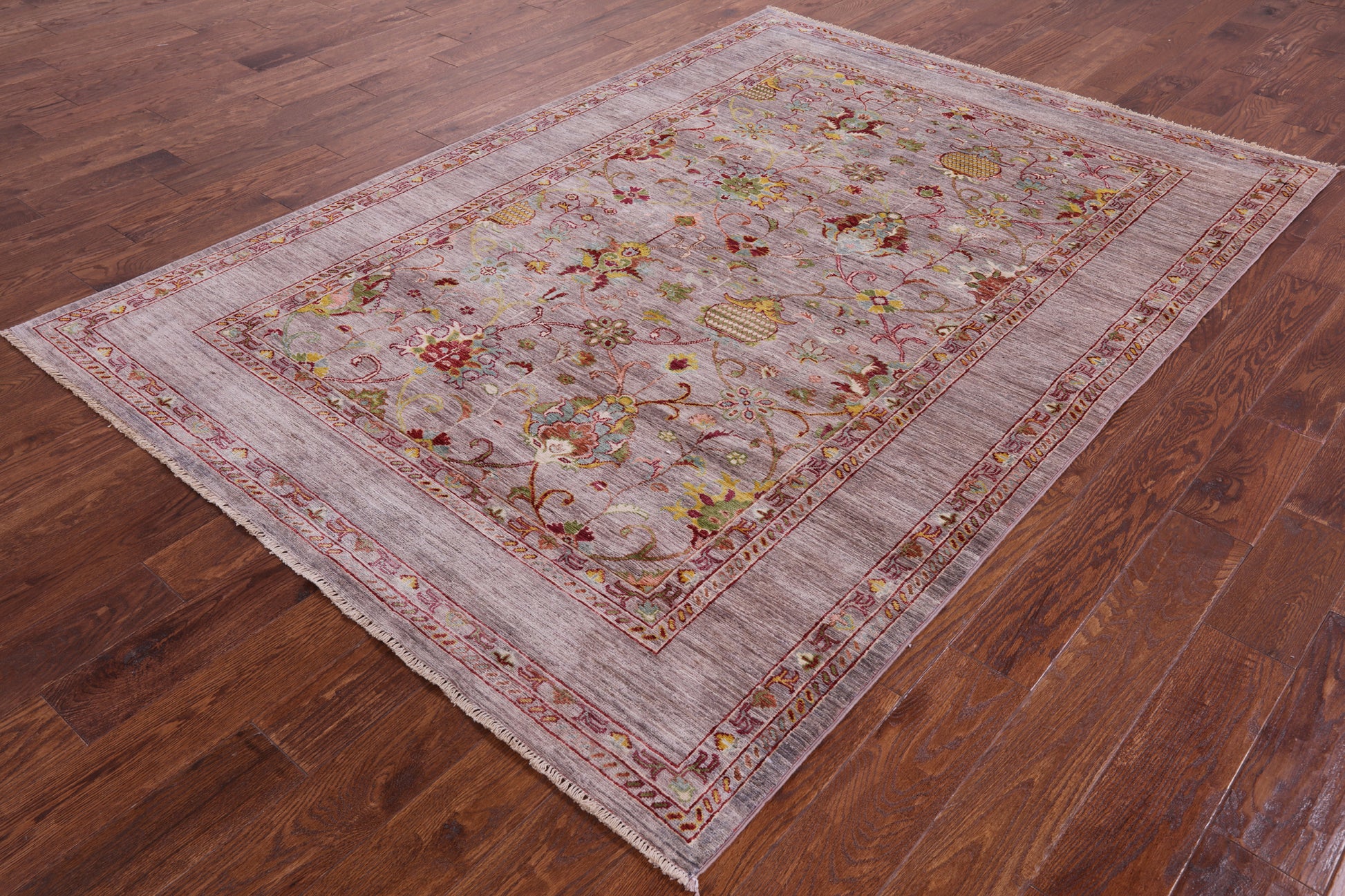 Peshawar Hand Knotted Wool Rug - 5' 8" X 8' 0" - Golden Nile