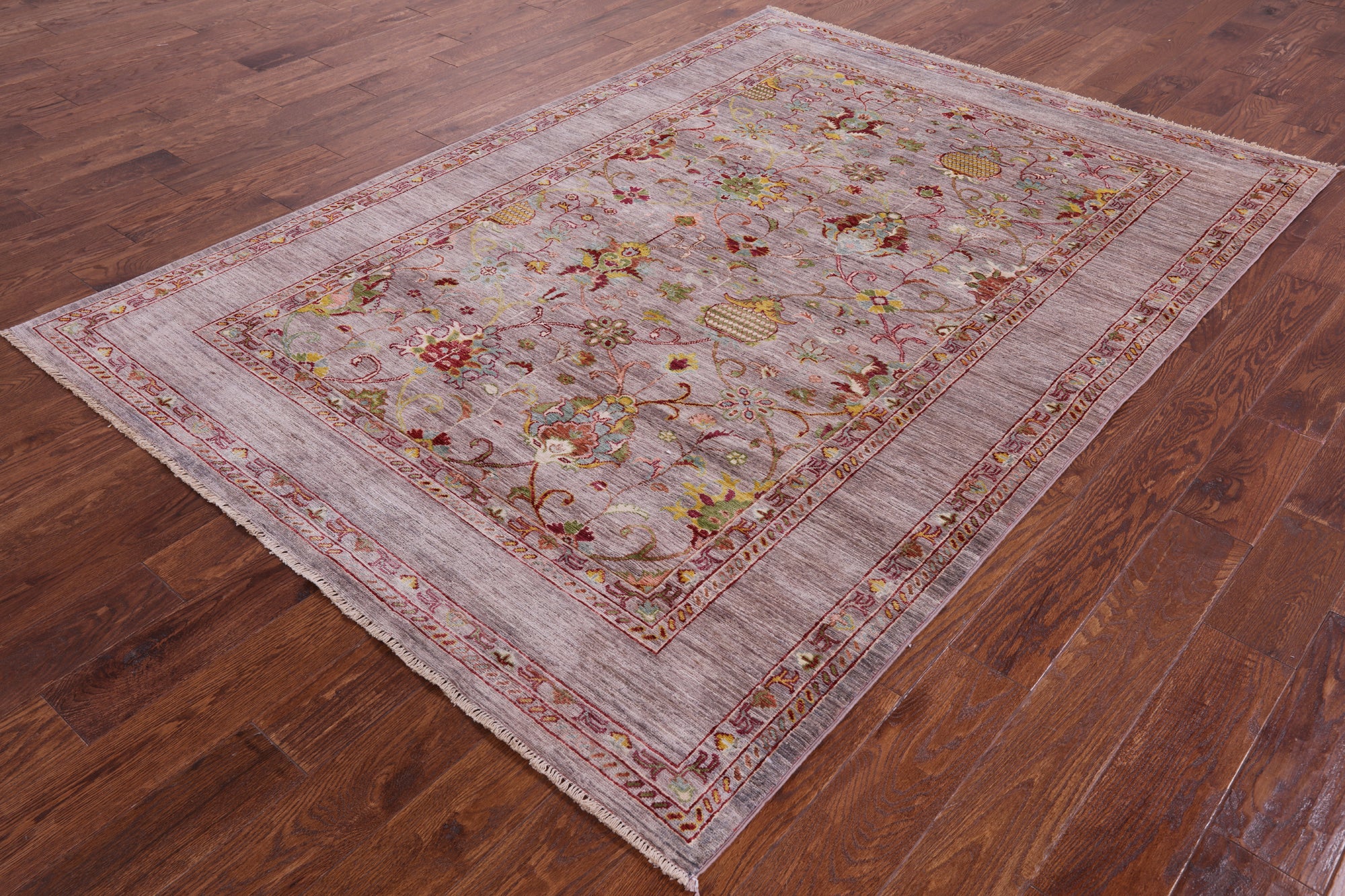 Peshawar Hand Knotted Wool Rug - 5' 8" X 8' 0" - Golden Nile