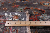 Grey Peshawar Hand Knotted Wool Rug - 5' 8" X 8' 1" - Golden Nile
