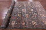 Grey Peshawar Hand Knotted Wool Rug - 5' 8" X 8' 1" - Golden Nile