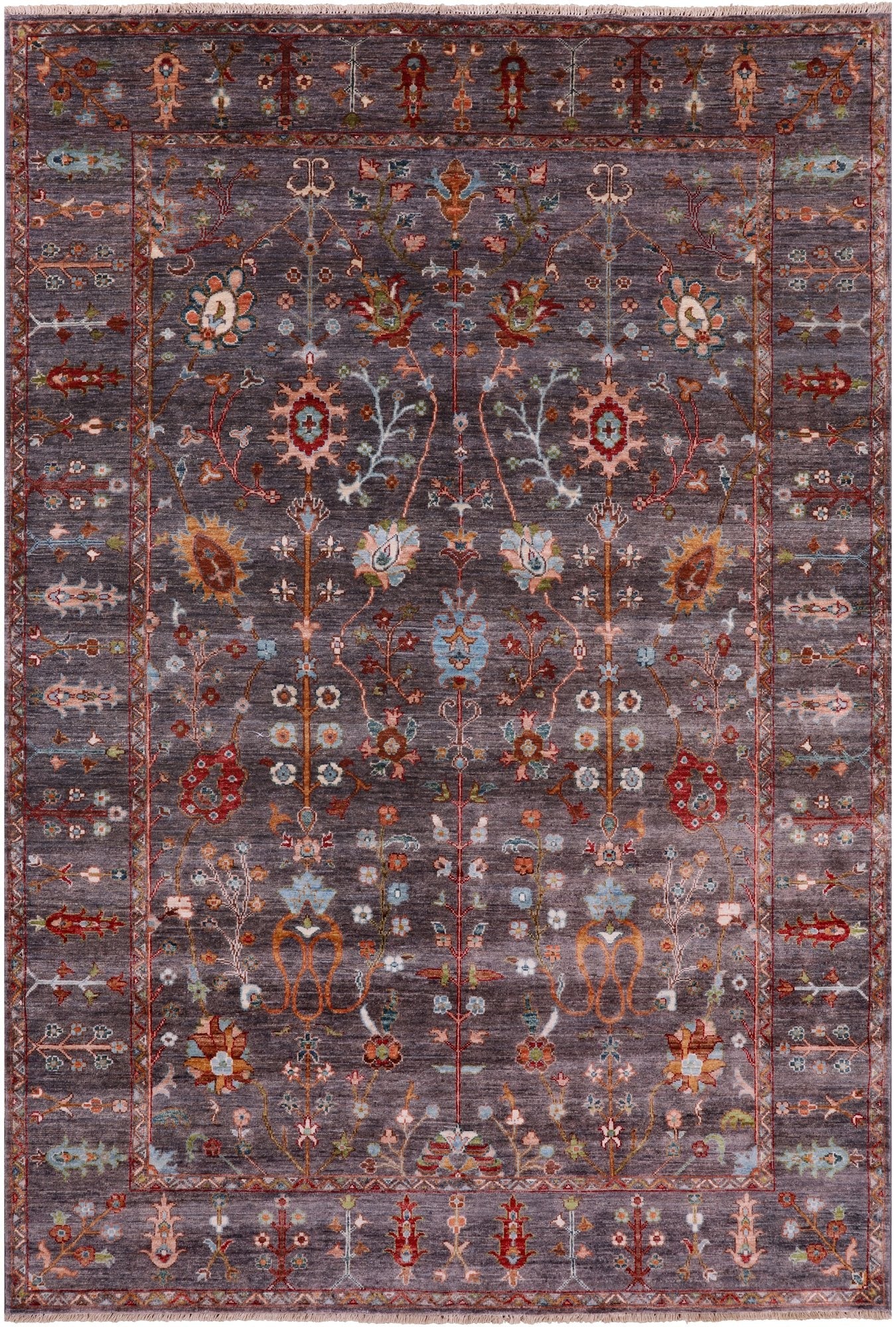 Peshawar Hand Knotted Wool Rug - 5' 9" X 8' 4" - Golden Nile