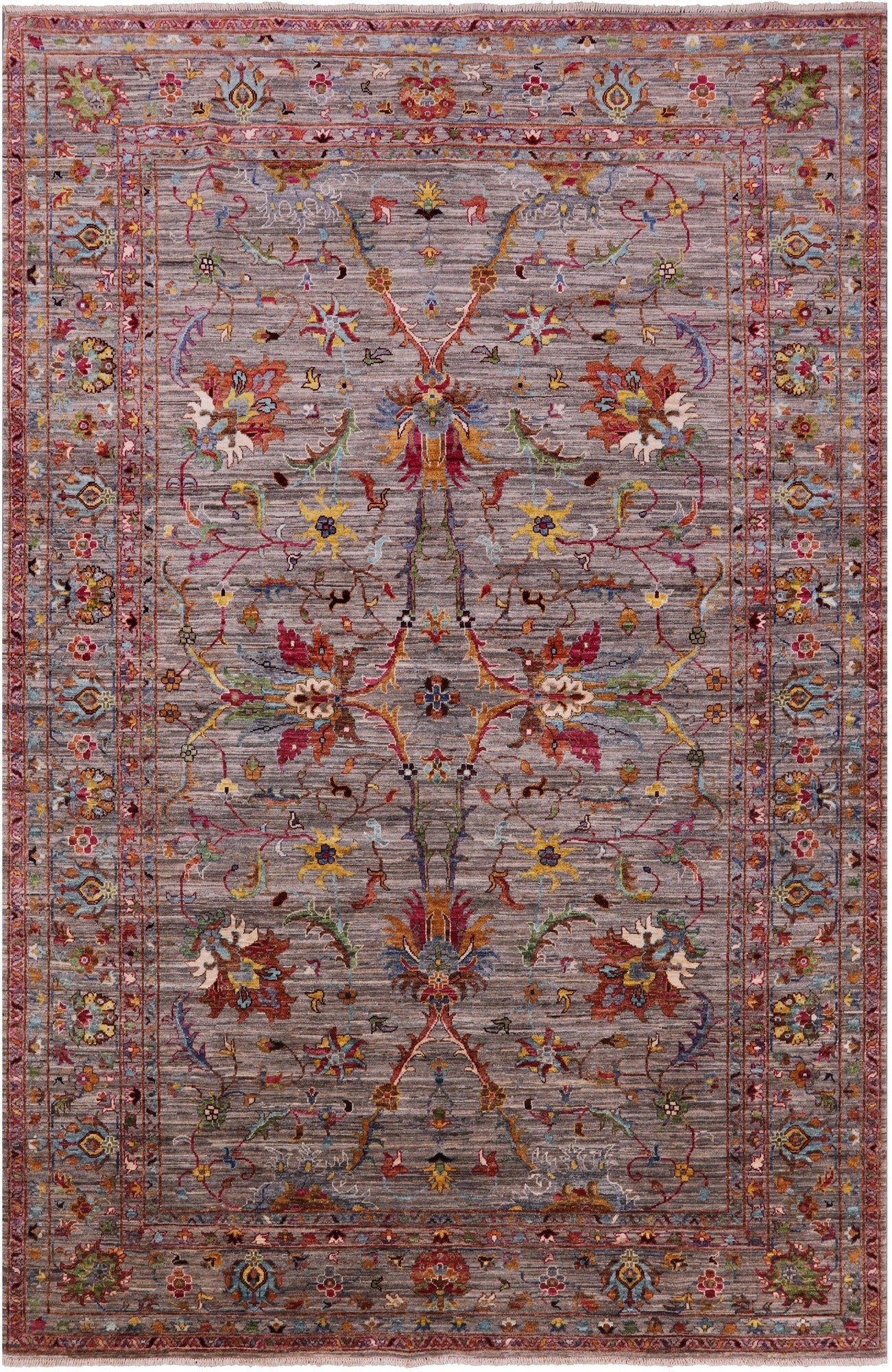 Peshawar Hand Knotted Wool Rug - 6' 8" X 10' 0" - Golden Nile