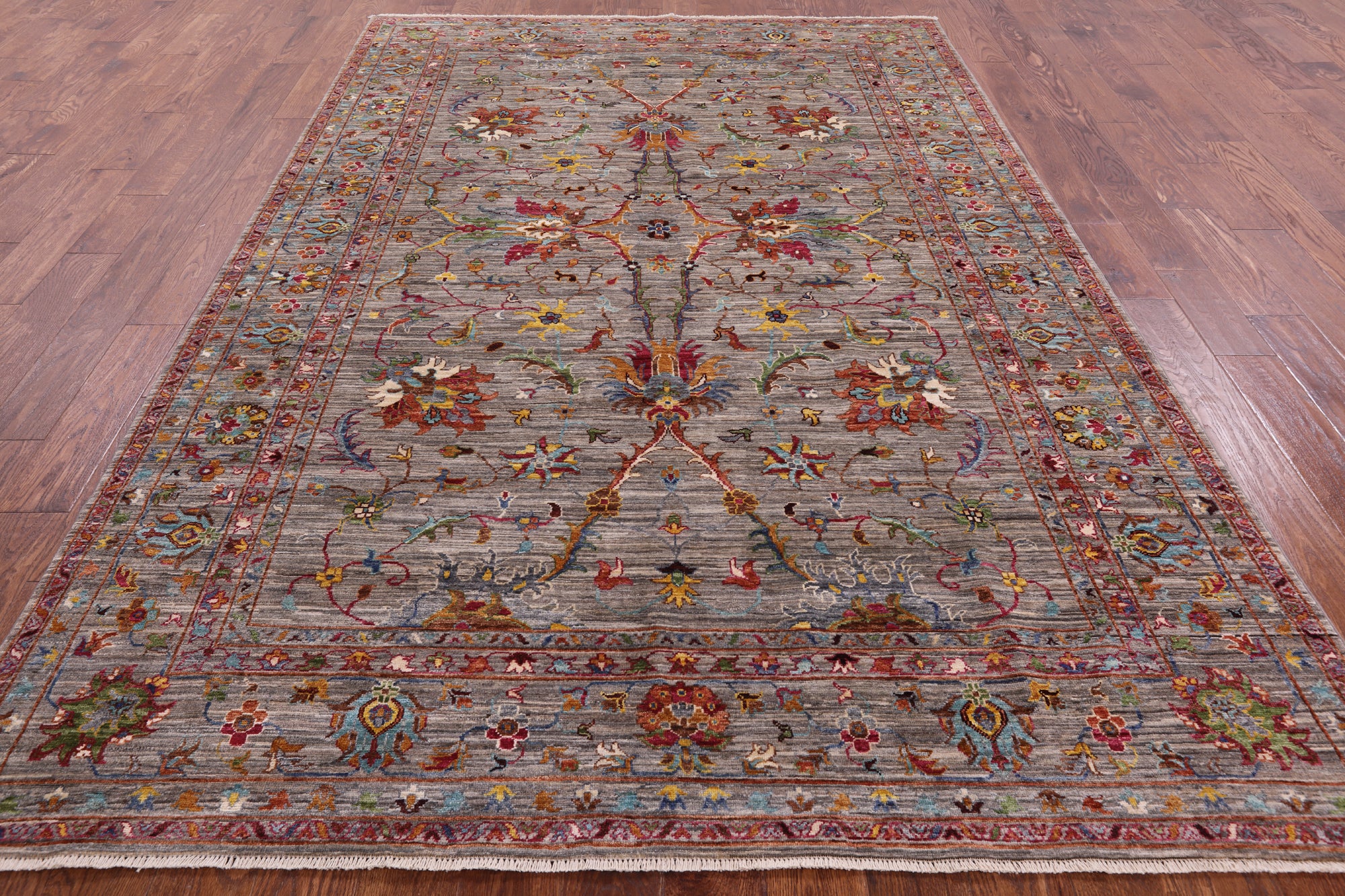 Peshawar Hand Knotted Wool Rug - 6' 8" X 10' 0" - Golden Nile