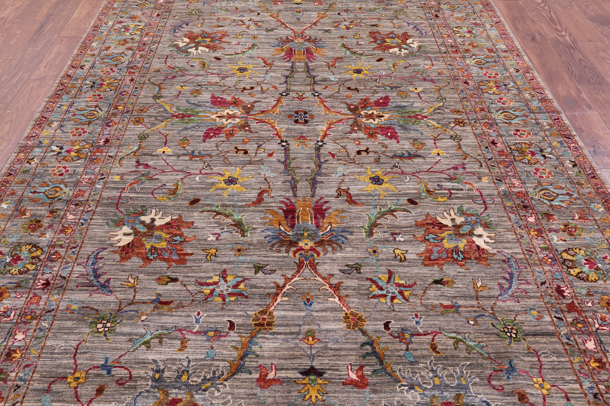 Peshawar Hand Knotted Wool Rug - 6' 8" X 10' 0" - Golden Nile