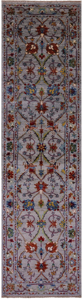 Peshawar Hand Knotted Wool Runner Rug - 2' 8" X 9' 11" - Golden Nile
