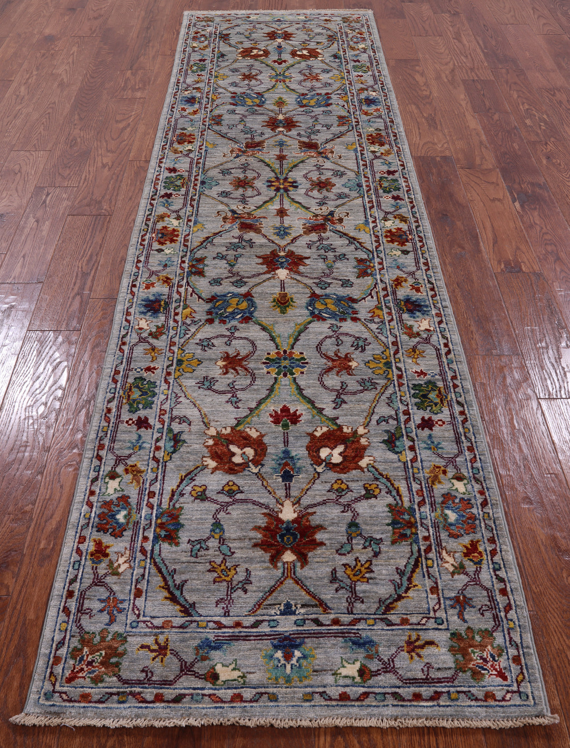 Peshawar Hand Knotted Wool Runner Rug - 2' 8" X 9' 11" - Golden Nile