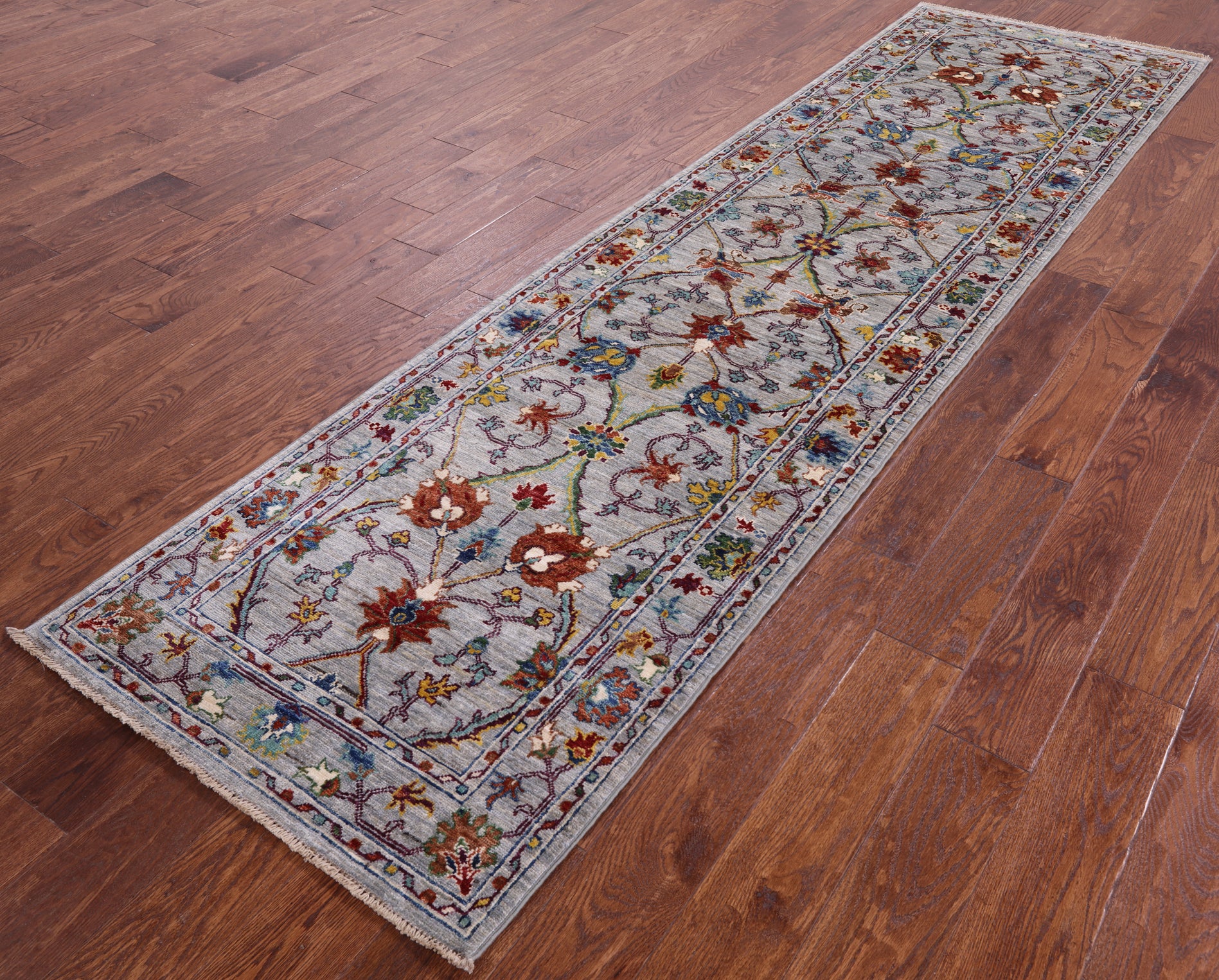 Peshawar Hand Knotted Wool Runner Rug - 2' 8" X 9' 11" - Golden Nile