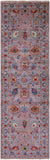 Grey Peshawar Hand Knotted Wool Runner Rug - 2' 7" X 8' 2" - Golden Nile