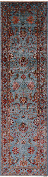 Peshawar Handmade Wool Runner Rug - 2' 8" X 9' 11" - Golden Nile