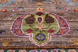 Peshawar Hand Knotted Wool Rug - 4' 10" X 6' 5" - Golden Nile