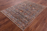 Peshawar Hand Knotted Wool Rug - 5' 0" X 6' 8" - Golden Nile