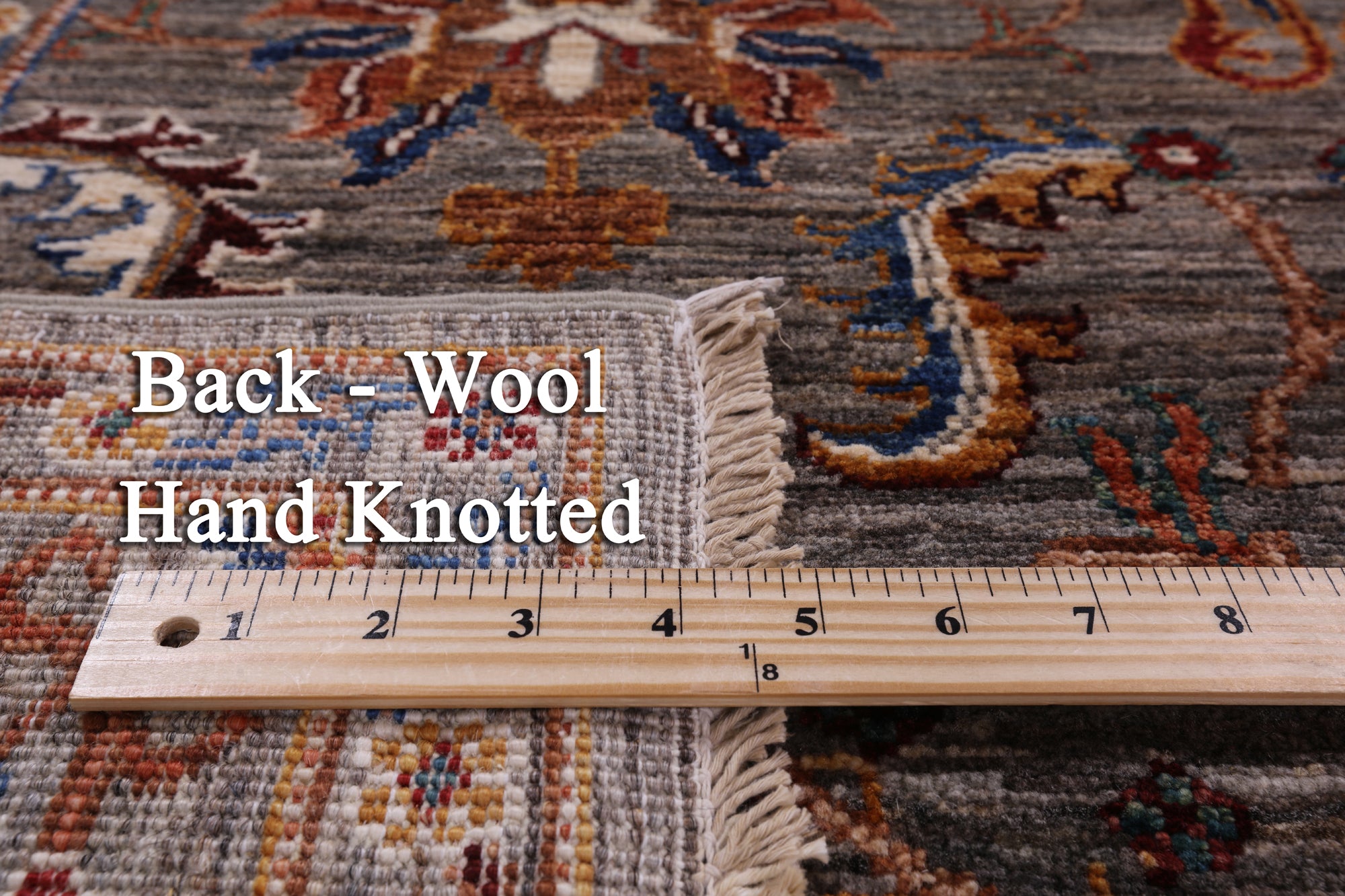 Peshawar Hand Knotted Wool Rug - 5' 0" X 6' 8" - Golden Nile