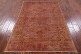 Overdyed Full Pile Hand Knotted Wool Rug - 4' 1" X 6' 1" - Golden Nile