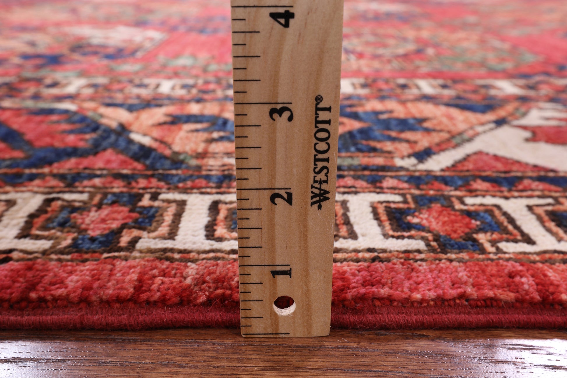 Red Turkmen Ersari Hand Knotted Wool Rug - 6' 4" X 9' 6" - Golden Nile