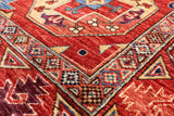 Red Turkmen Ersari Handmade Wool Rug - 4' 8" X 6' 11" - Golden Nile