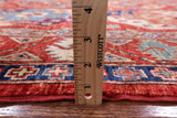 Red Turkmen Ersari Handmade Wool Rug - 4' 8" X 6' 11" - Golden Nile