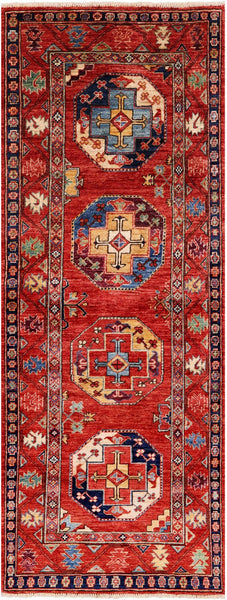 Turkmen Ersari Handmade Wool Runner Rug - 2' 9" X 7' 2" - Golden Nile