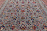 Peshawar Hand Knotted Wool Rug - 7' 10" X 9' 9" - Golden Nile