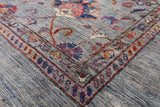Peshawar Hand Knotted Wool Rug - 7' 10" X 9' 9" - Golden Nile