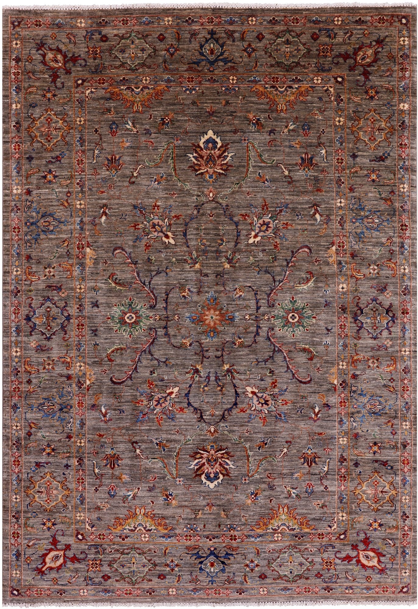 Peshawar Hand Knotted Wool Rug - 5' 7" X 8' 0" - Golden Nile