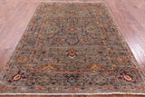 Peshawar Hand Knotted Wool Rug - 5' 7" X 8' 0" - Golden Nile