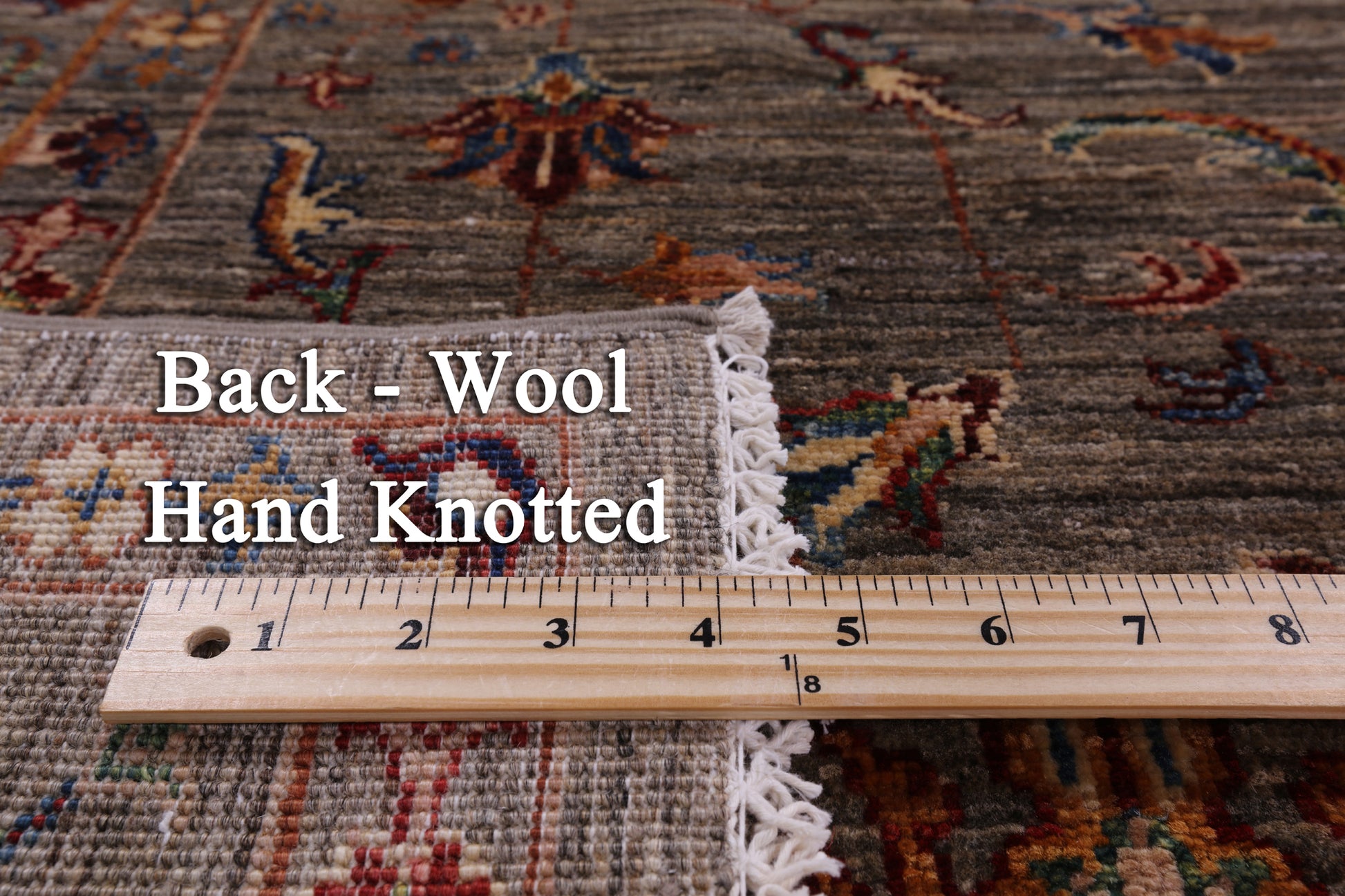 Peshawar Hand Knotted Wool Rug - 5' 7" X 8' 0" - Golden Nile