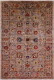 Peshawar Hand Knotted Wool Rug - 6' 7" X 9' 10" - Golden Nile