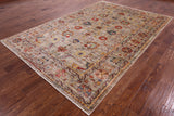 Peshawar Hand Knotted Wool Rug - 6' 7" X 9' 10" - Golden Nile