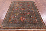 Peshawar Handmade Wool Rug - 4' 10" X 6' 7" - Golden Nile