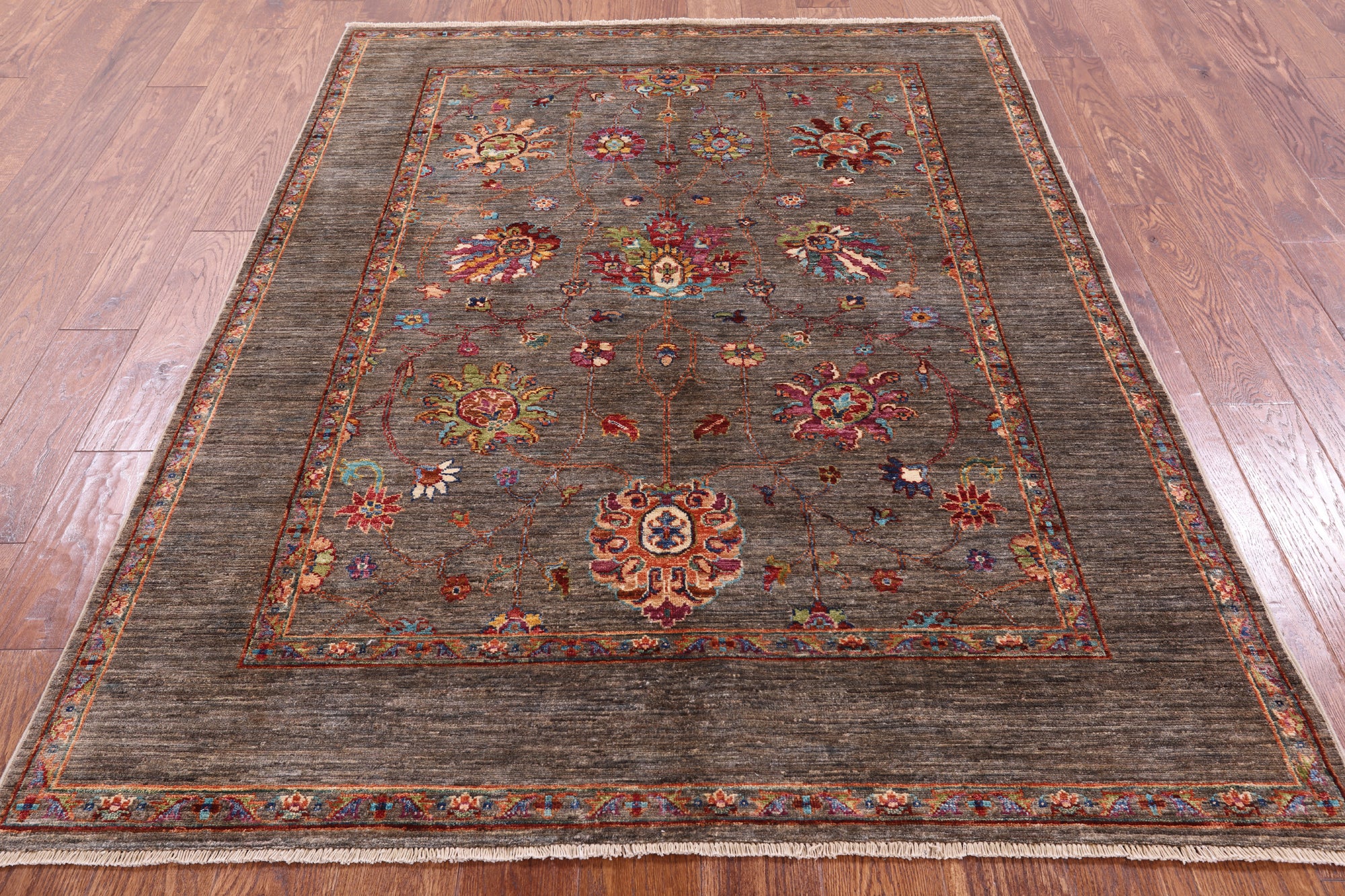 Peshawar Handmade Wool Rug - 4' 10" X 6' 7" - Golden Nile