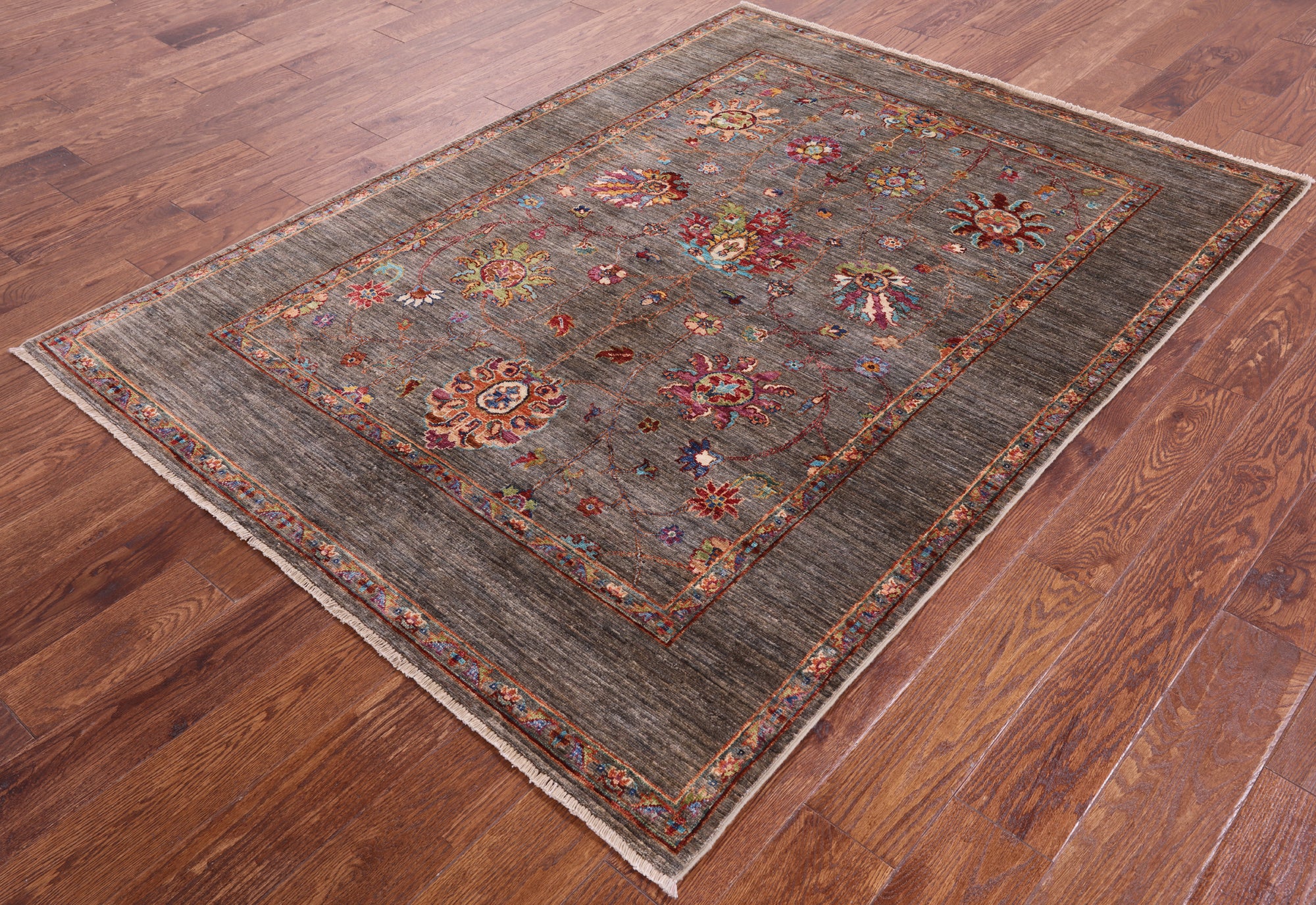 Peshawar Handmade Wool Rug - 4' 10" X 6' 7" - Golden Nile
