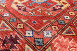 Red Turkmen Ersari Handmade Wool Rug - 4' 10" X 6' 8" - Golden Nile