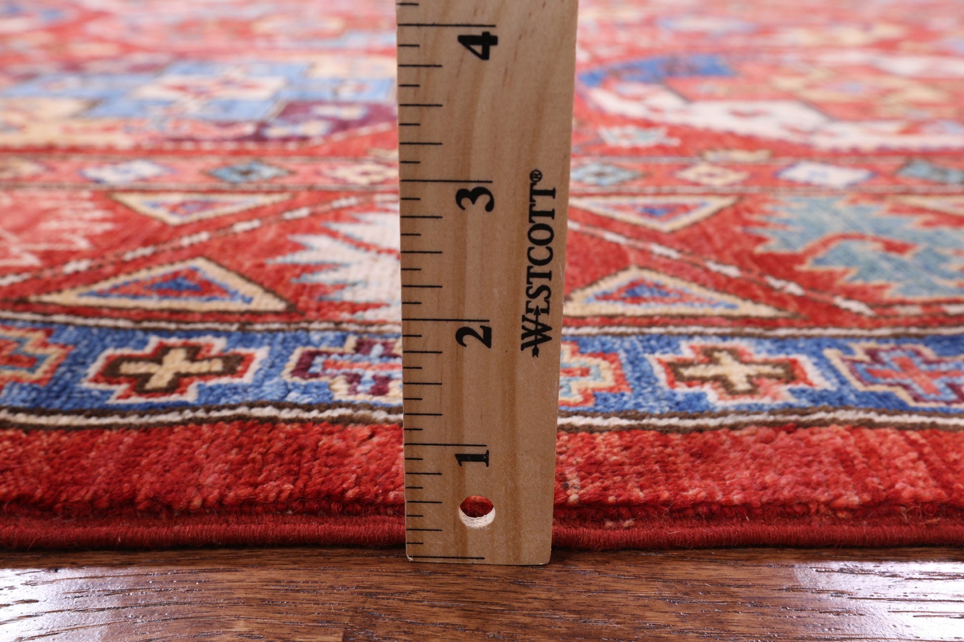 Red Turkmen Ersari Handmade Wool Rug - 4' 10" X 6' 8" - Golden Nile