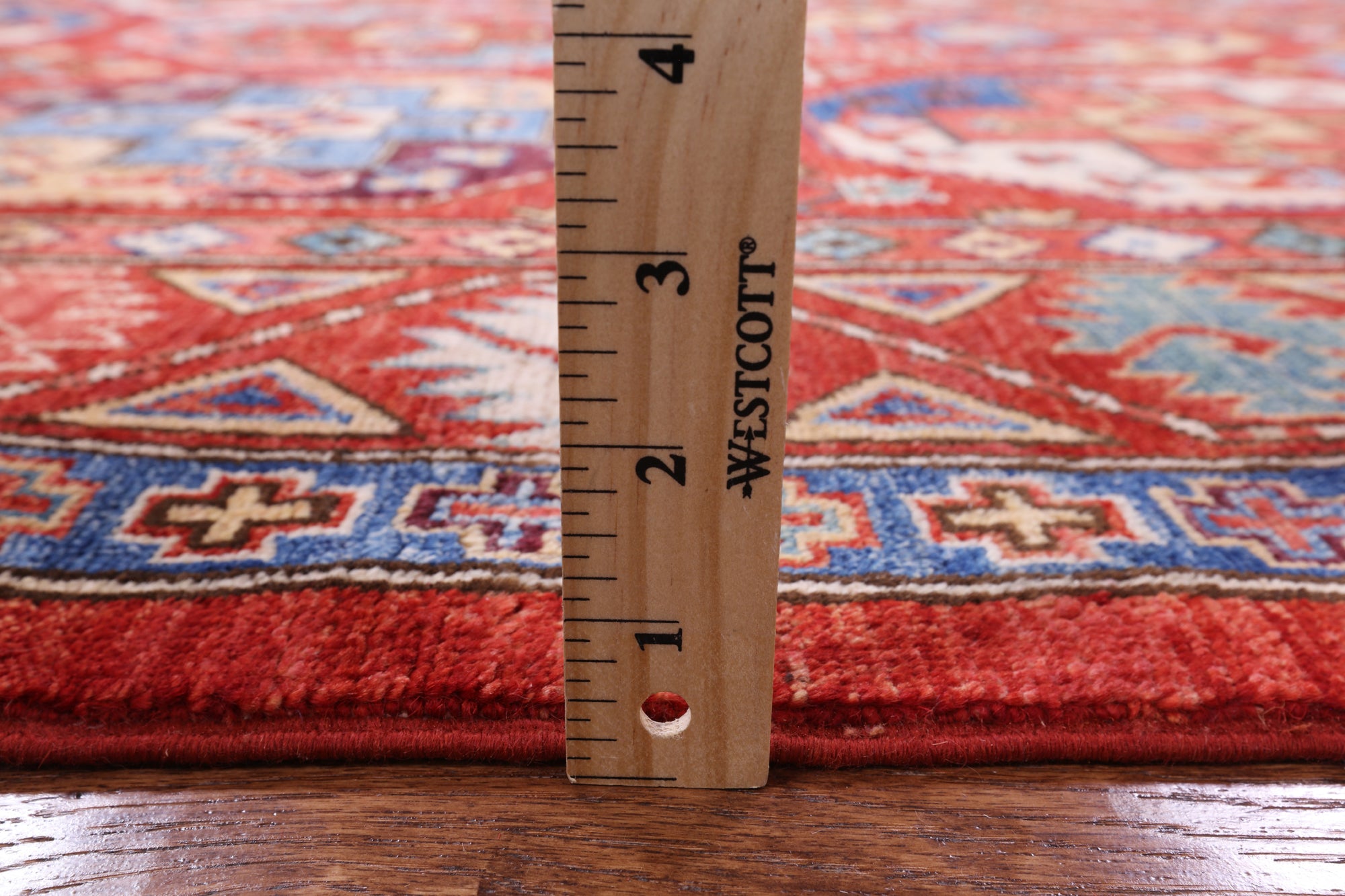 Red Turkmen Ersari Handmade Wool Rug - 4' 10" X 6' 8" - Golden Nile