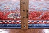 Blue Persian Fine Serapi Hand Knotted Wool Rug - 4' 10" X 6' 8" - Golden Nile