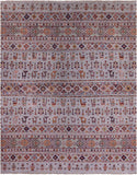 Tribal Persian Gabbeh Handmade Wool Rug - 8' X 10' - Golden Nile