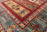 Tribal Persian Gabbeh Handmade Wool Runner Rug - 2' 8" X 6' 7" - Golden Nile