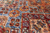 Khorjin Persian Gabbeh Handmade Wool Rug - 5' 0" X 6' 8" - Golden Nile