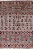 Tribal Persian Gabbeh Handmade Wool Rug - 3' 3" X 4' 10" - Golden Nile