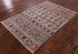 Tribal Persian Gabbeh Handmade Wool Rug - 3' 3" X 4' 10" - Golden Nile