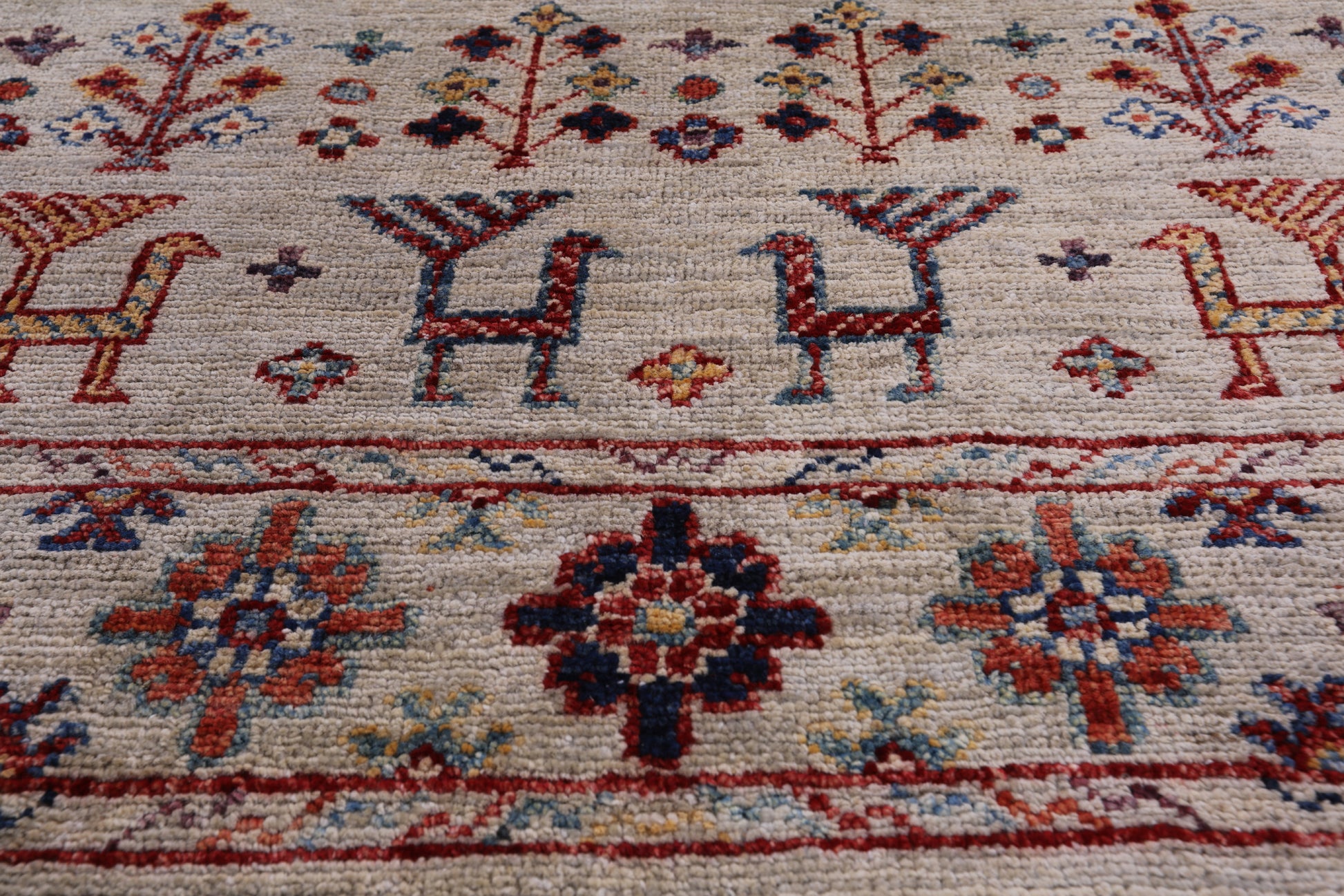 Tribal Persian Gabbeh Handmade Wool Rug - 3' 3" X 4' 10" - Golden Nile