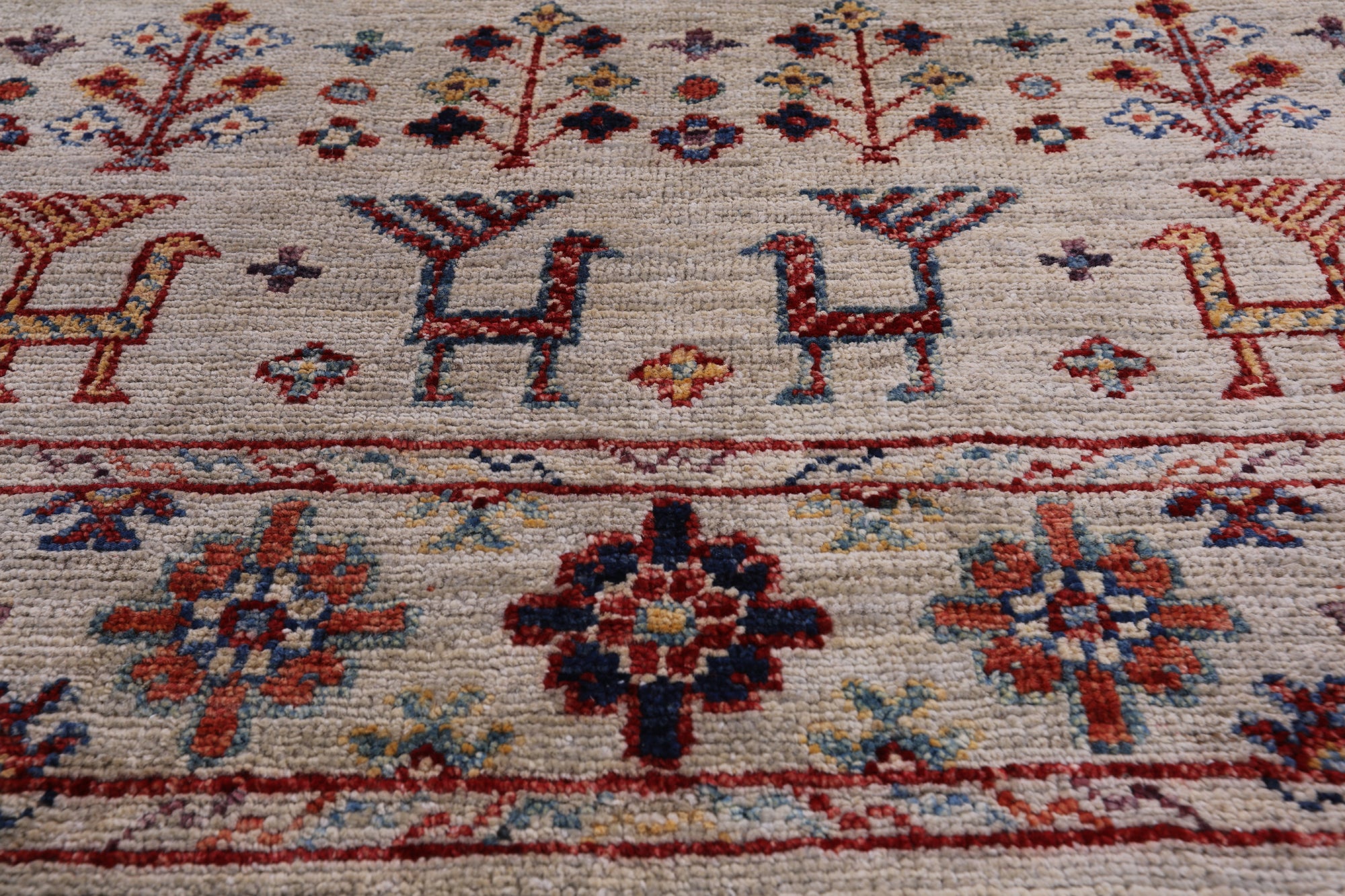 Tribal Persian Gabbeh Handmade Wool Rug - 3' 3" X 4' 10" - Golden Nile