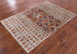 Khorjin Persian Gabbeh Hand Knotted Wool Rug - 3' 11" X 5' 10" - Golden Nile