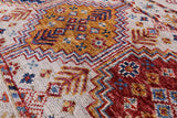 Khorjin Persian Gabbeh Hand Knotted Wool Rug - 4' 1" X 6' 4" - Golden Nile