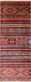 Khorjin Persian Gabbeh Hand Knotted Wool Runner Rug - 2' 9" X 7' 3" - Golden Nile