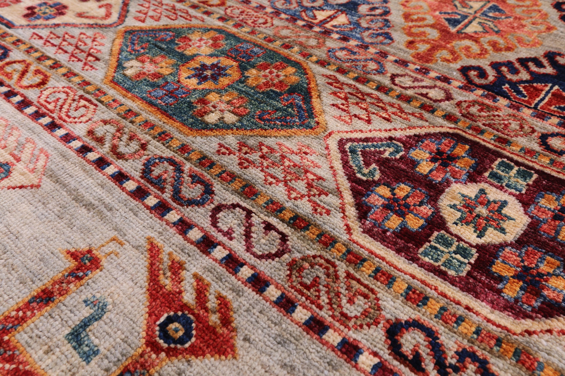 Tribal Persian Gabbeh Hand Knotted Wool Rug - 8' 4" X 10' 1" - Golden Nile