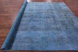 Blue Persian Overdyed Hand Knotted Wool Rug - 9' 8" X 12' 8" - Golden Nile