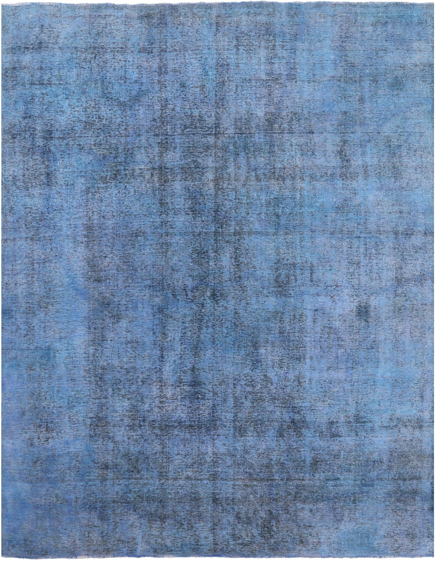 Blue Persian Overdyed Hand Knotted Wool Rug - 9' 8" X 12' 8" - Golden Nile