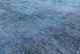 Blue Persian Overdyed Hand Knotted Wool Rug - 9' 8" X 12' 8" - Golden Nile